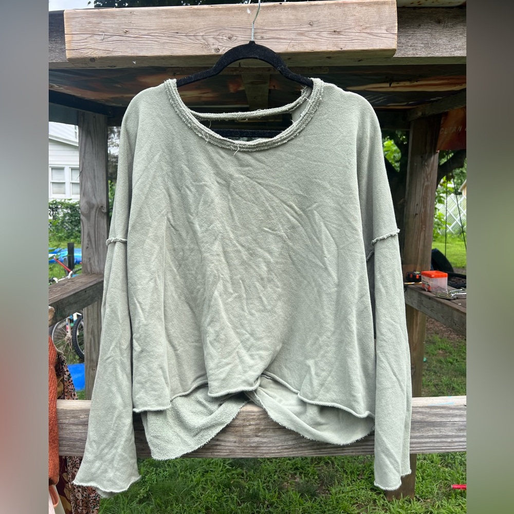 Open back sweatshirt